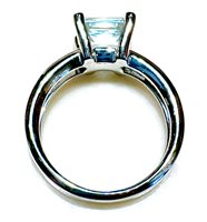 Anillo Sommer Mujer Anello Acquamarina in Oro blanco Acquamarina 1.65 Ct ACQ CT 1.65 DIA CT 0.20 DNG - ACQ CT 1.65 DIA CT 0.20 DNG